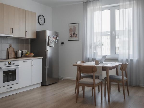Andriyivskyi One-Bed kitchen and dining